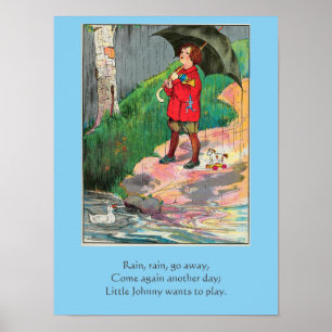 Poster Chuva, Chuva, Afaste-Se - Mamãe Ganha Rhyme