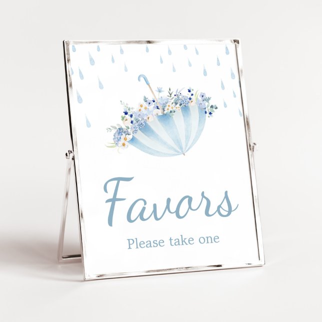 Poster Chuva de Abril Traz Flores de Maio Lembrancinhas d (Boy April Shower Bring May Flowers Baby Shower Favors Sign)
