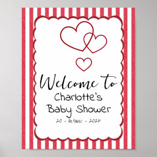 Poster Chuva de Amor: Baby Shower de Listras de Giz Verme