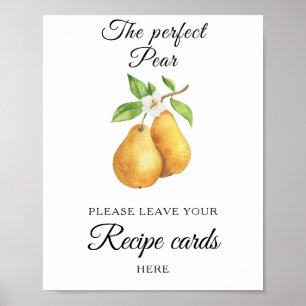 Poster Chuva de arroz de pera. Seu cartão de receita aqui