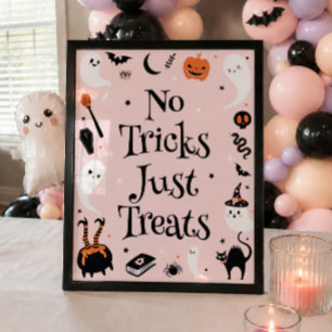 Poster Chuva de Bebê de Halloween Sem Truques Só Guloseim