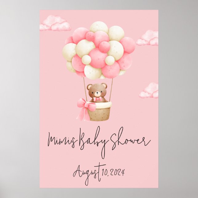 POSTER CHUVA DE BEBÊ MENINA (Frente)