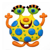 Chuva de Bebê Menino Monstro Amarelo Manchado Berç