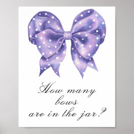 Poster chuva de beijos baby shower - adivinhe quantos laç