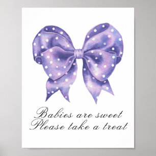 Poster chuva de benção de bolinhas de bebe - bebês doces