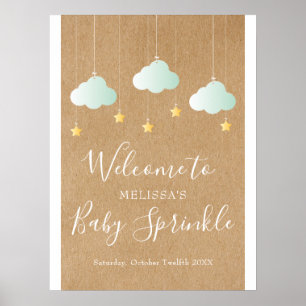 Poster Chuva de Bênçãos Baby Shower / Chuva de Boas Vinda