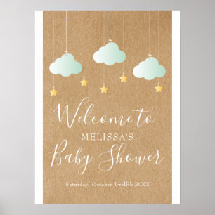 Poster Chuva de Bênçãos / Bem-vindo ao Chá de Bebê