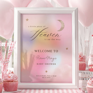 Poster Chuva de Bênçãos Holográfica Baby Shower Bem-vindo