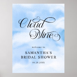 Poster Chuva de Bençãos Moderno em Aquarela Bem-vindo ao 