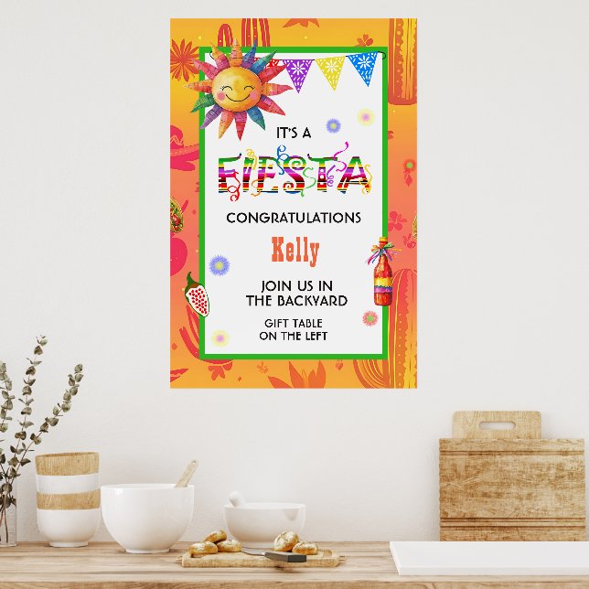 Poster Chuva de Cores e Alegria no Chá de Bebê (Cozinha)