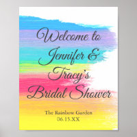 Chuva de Cores Personalizada Chá de Noiva Lésbico
