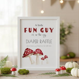 Poster Chuva de Fraldas para o Chá de Bebê do Pequeno Fun