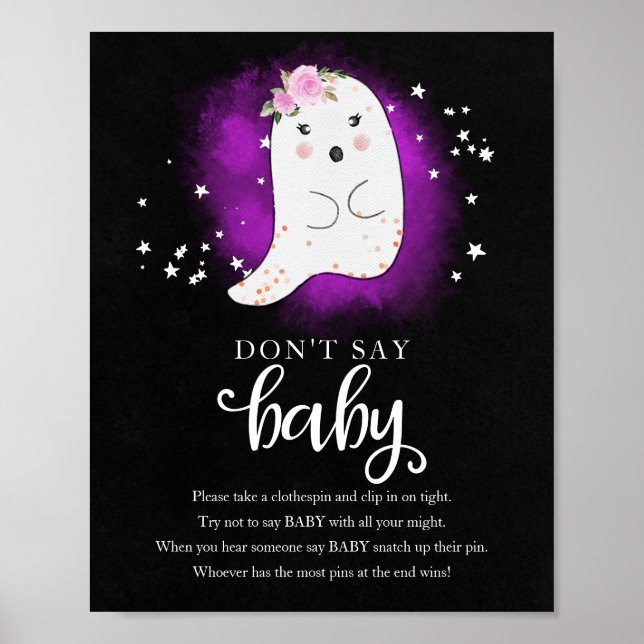 Poster Chuva de Ideias de Fantasma de Halloween Não Diga  (Frente)