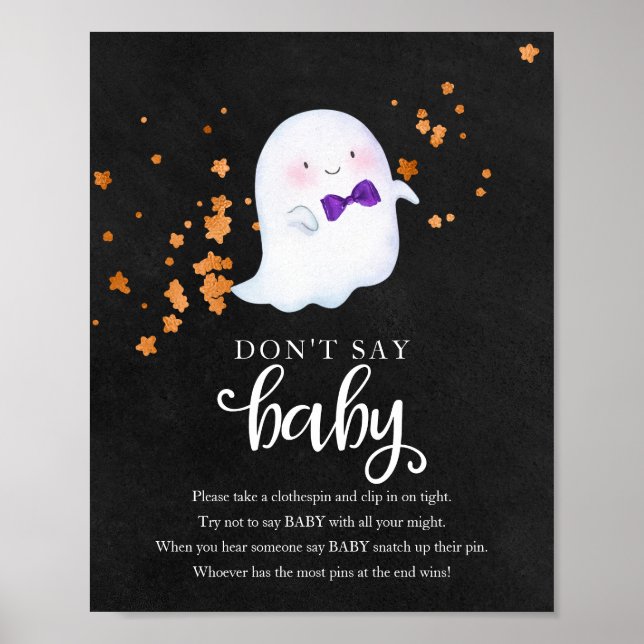 Poster Chuva de Ideias de Fantasma de Halloween Não Diga  (Frente)