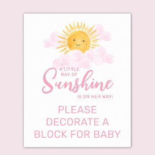 Poster Chuva de Ideias Decorar um Bloco Baby Shower