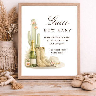 Poster Chuva de Ideias para Baby Shower da Western Boots 