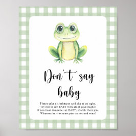 Poster Chuva de Ideias para Bebê Sapo Não diga bebê Carta