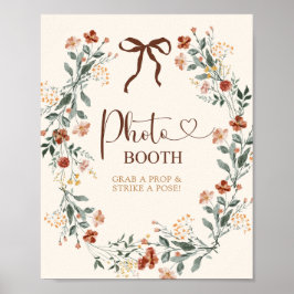 Poster Chuva de Noiva Coquette Bow Outono Flor Silvestre