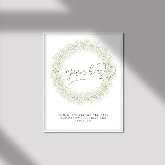 Poster Chuva de Noiva de Flores Brancas Clássicas Bar Abe (Criador carregado)