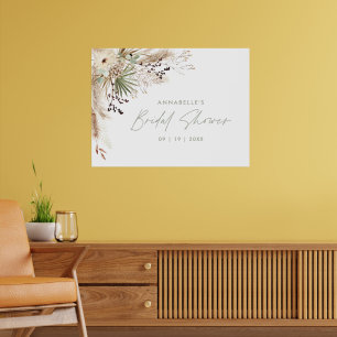 Poster Chuva de noiva econômica pampas grama moderno eleg