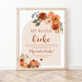 Poster Chuva de Outono Pequena Abóbora Minha Bolsa Estour