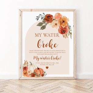 Poster Chuva de Outono Pequena Abóbora Minha Bolsa Estour