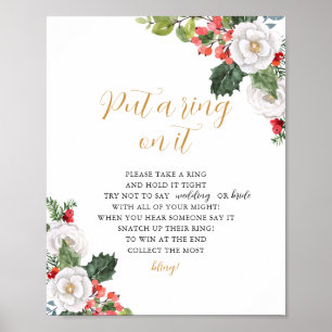 Poster Chuva de presentes de casamento de Natal