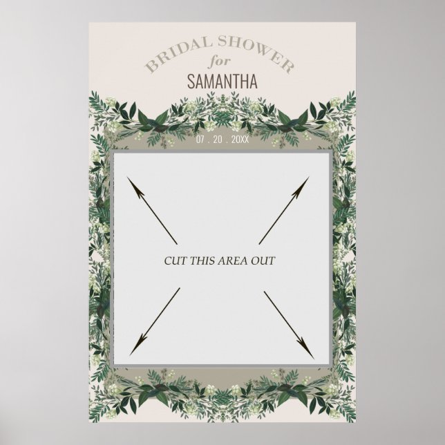 Poster Chuva de presentes de noiva verdeMusical Portátil  (Frente)