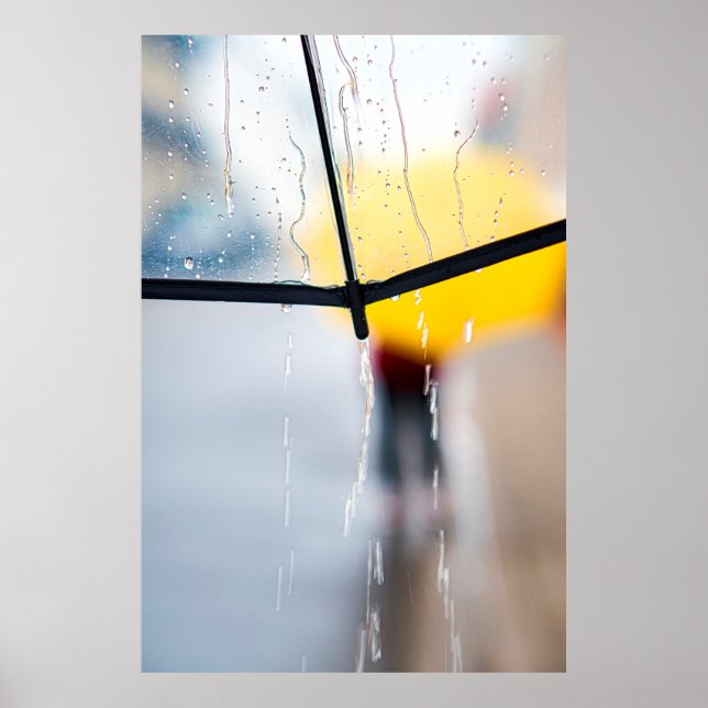 Poster Chuva do guarda-chuva do dia chuvoso (Frente)