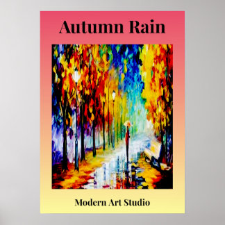 Poster Chuva do outono