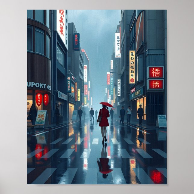 Poster chuva forte em tokyo 2 (Frente)