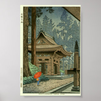 Poster Chuva no Templo Enryakuji Shin Hanga Print