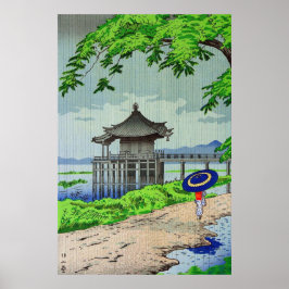 Poster Chuva zunida em Ukimido Fujishima Takeji 1950