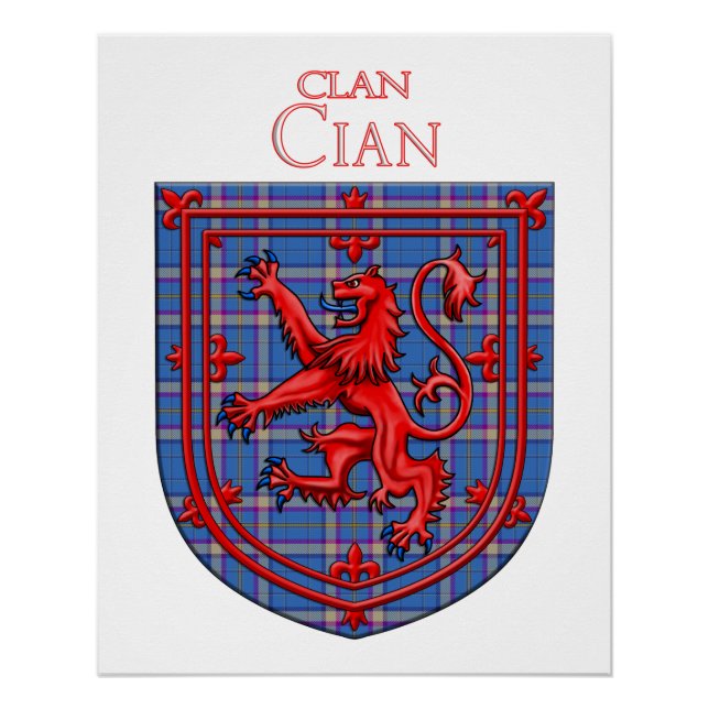 Póster Cian de Ely Tartan Scottish Xadrez (Frente)