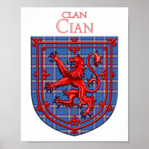 Poster Cian de Ely Tartan Scottish Xadrez