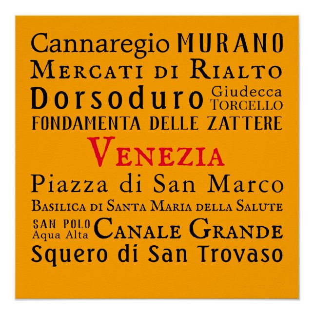 Póster Ciao Venezia! (Frente)