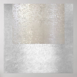 Poster Ciberão Binário Geométrico de Arte Moderna abstrat