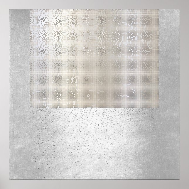 Poster Ciberão Binário Geométrico de Arte Moderna abstrat (Frente)