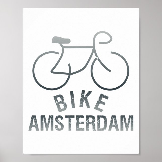 Poster Ciclismo Amsterdã Holanda Gráfico _1 (Frente)