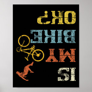 Poster Ciclismo Bmx De Montanha Corrida De Terra Biker Re