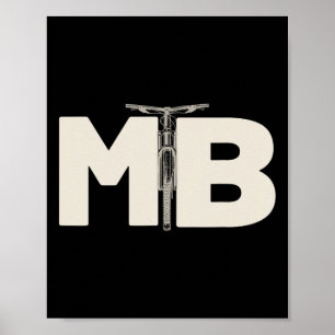 Poster Ciclismo de Montanha Bicicleta de Trilha Criativo