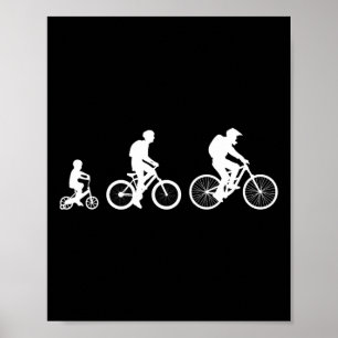 Poster Ciclismo de Montanha Bicicleta Evolução do Ciclism