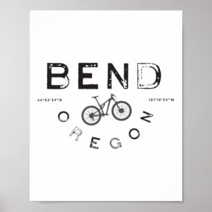 Poster Ciclismo de montanha em Bend Oregon