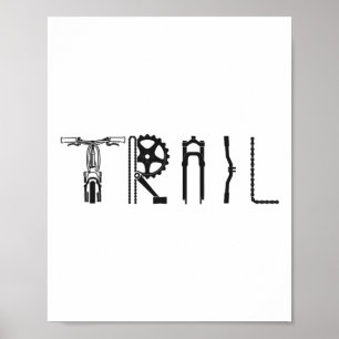 Poster Ciclismo de montanha Enduro Mtb descendo ladeira V