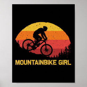 Poster Ciclismo de Montanha Legal Para Meninas Crianças C