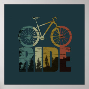 Poster ciclismo de montanha vintage