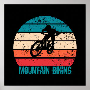 Poster Ciclismo de Montanha Vintage Downhill