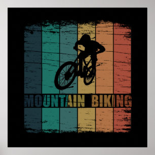 Poster Ciclismo de Montanha Vintage Downhill MTB