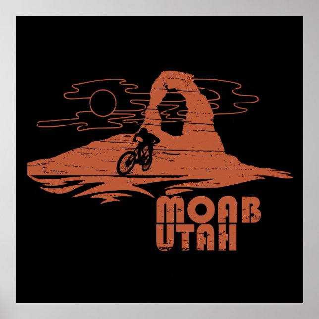 Poster Ciclismo em Moab - Utah (Frente)