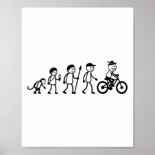 Poster Ciclismo Mtb Bmx Figura De Bicleta De Montanha 